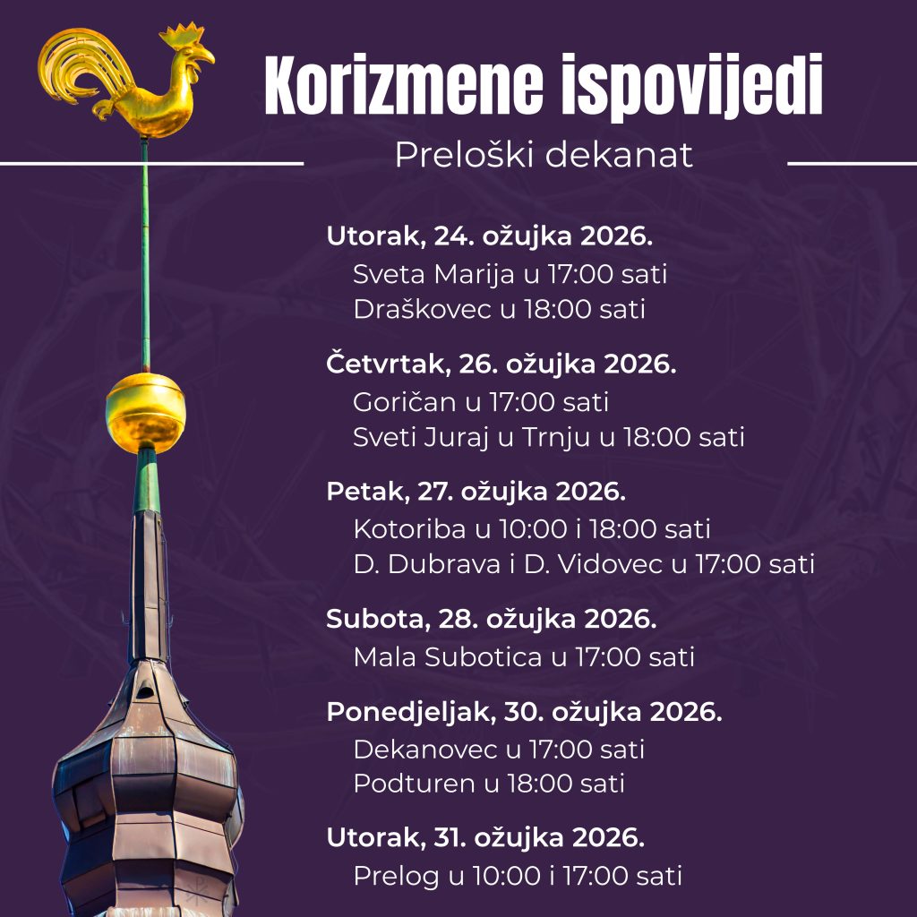 Korizmene ispovijedi 2026.